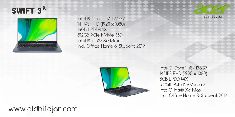 Laptop Tipis Terbaik  Acer  Swift 3x