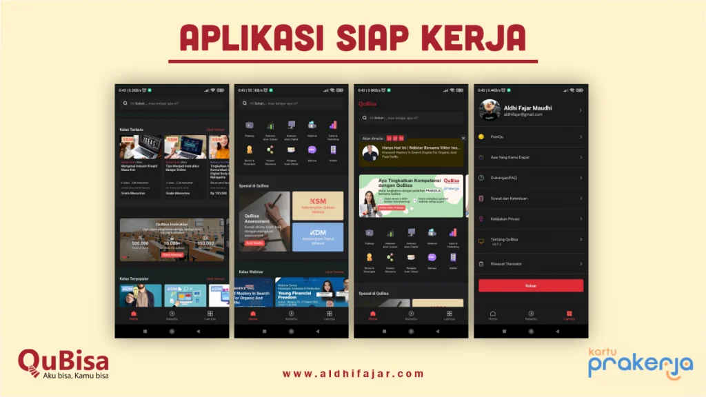 Aplikasi Online learning, belajar online, e-learning