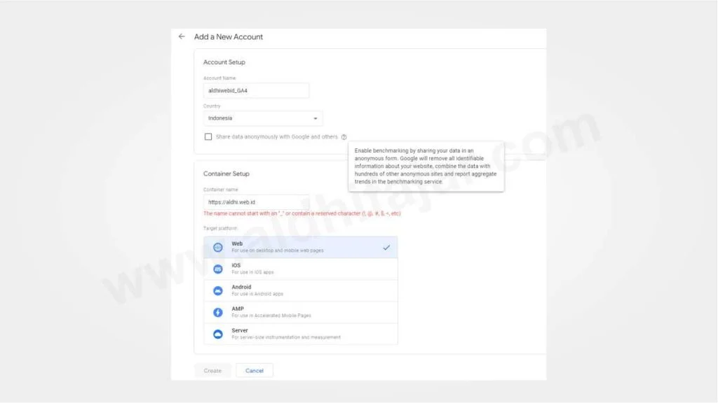 Create Akun Tag Manager Bagian 2