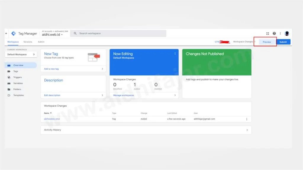 debug view TAG manager